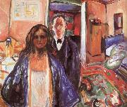 Edvard Munch Artist and his Model painting
